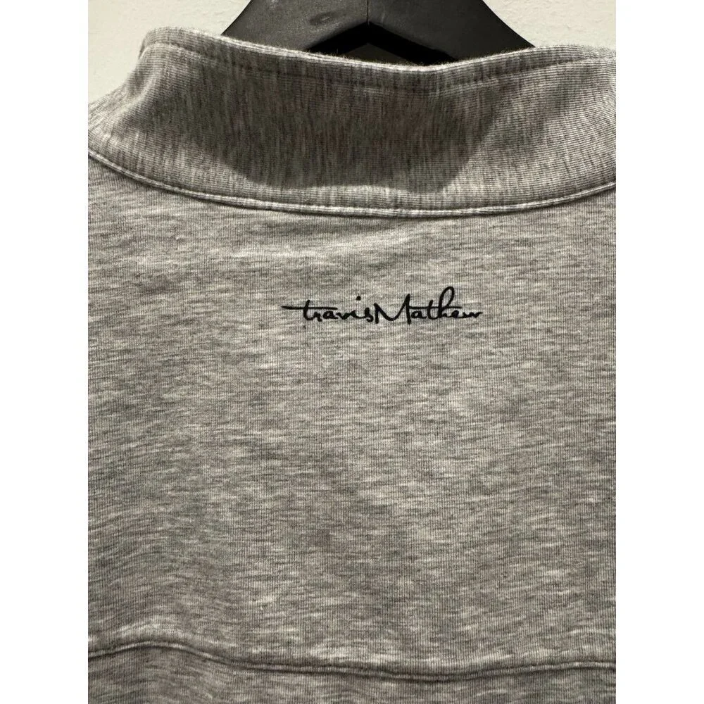 TravisMathew Quarter Zip Tequila Sunrise Golf Jacket Gray Size S